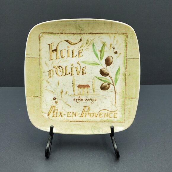 Pfaltzgraff Olives Appetizer Snack Canape Plates Italian Themed Plates - Picture 4 of 7